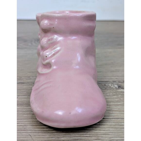 Mid-Century MCM Baby Shoe Planter  Lot of 3 Ceramic McCoy Japan Girl Pink - Picture 8 of 16